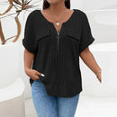 Camisa Feminina Plus Size - Decote em O
