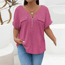 Camisa Feminina Plus Size - Decote em O