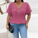 Camisa Feminina Plus Size - Decote em O