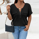 Camisa Feminina Plus Size - Decote em O