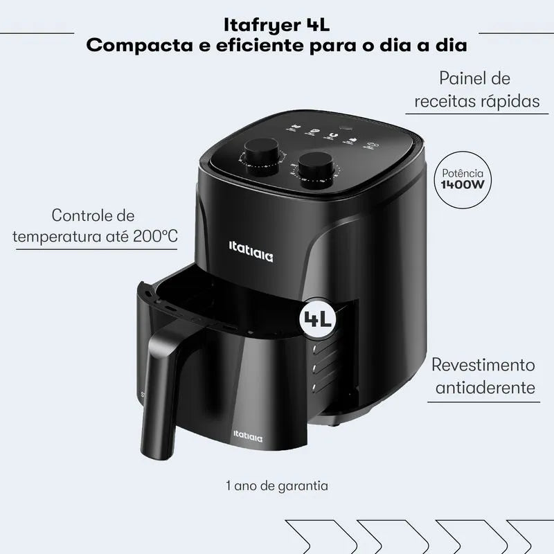 Fritadeira Air fryer 4L 127v Itatiaia
