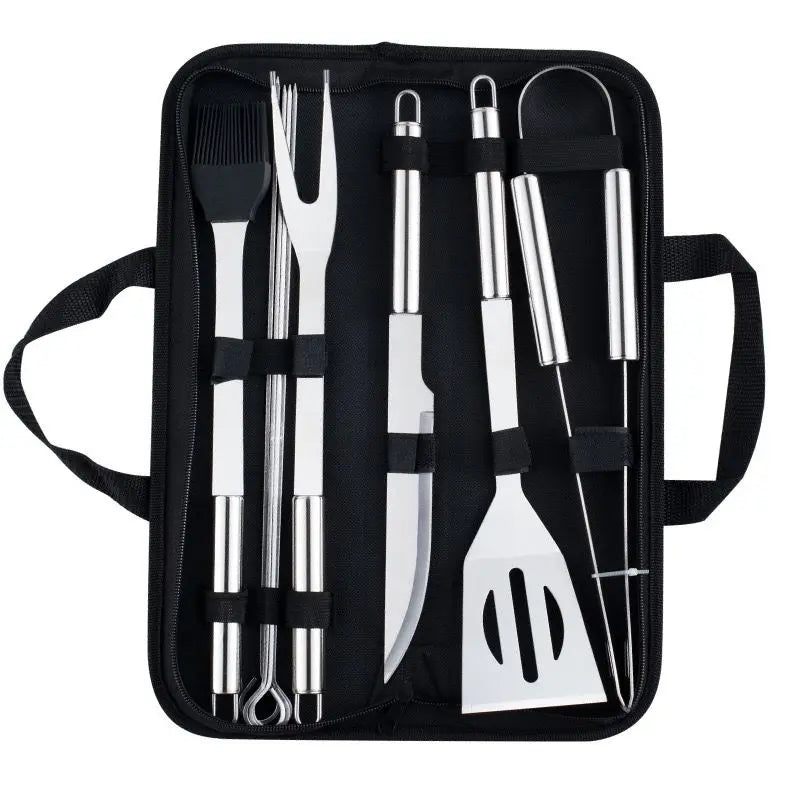 Maleta de Churrasco Aço Inox Linha Premium - 9 Peças