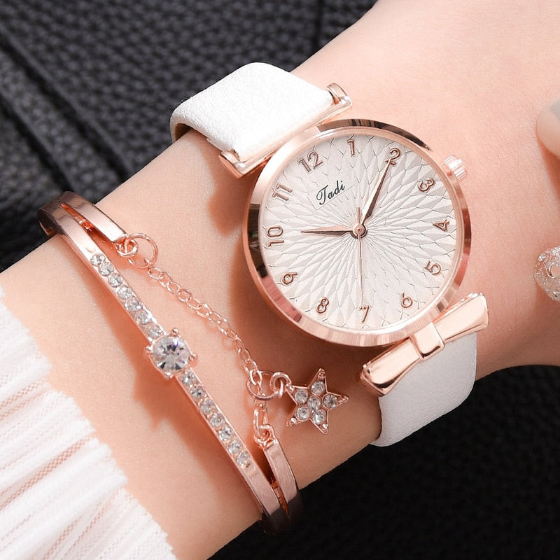 Relógio Feminino Elegance + Pulseira Luxo de Brinde