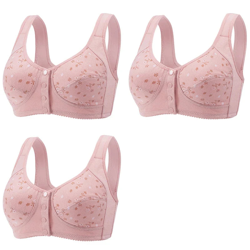 Sutiã com Botão Frontal (Kit promocional 3 unidades)